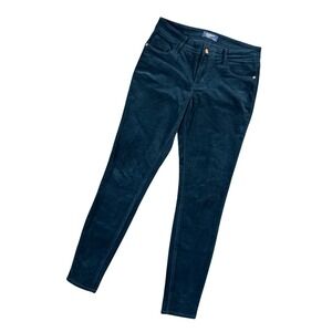 Old Navy Rockstar Mid Rise Corduroy Skinny Pants Teal Women's 30 Y2K Casual